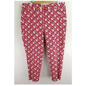 Lane Bryant Ankle Pants Lena Curvy Fit Pink Sz 20